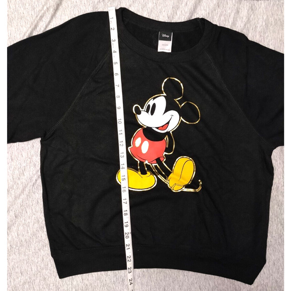 Disney Mickey Mouse Graphic Soft/Lightweight Sweatshirt Women's /Juniors' L Blk - Picture 7 of 8